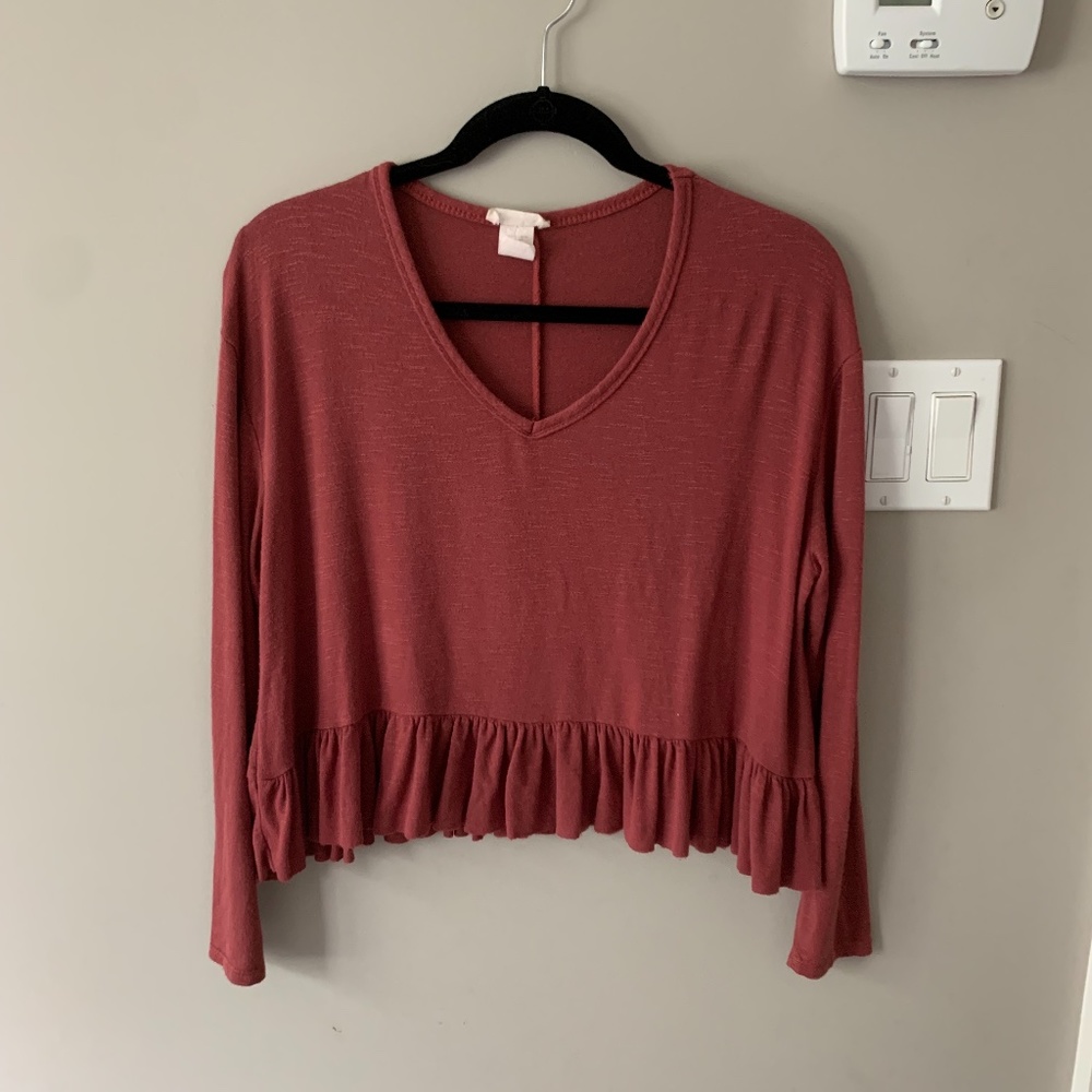 Red Flowy Top